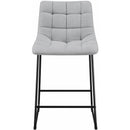 Elements International Seth 25" Linen Grey Counter Stool IMAGE 2