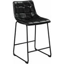 Elements International Seth 25" Distressed Black Counter Stool IMAGE 1