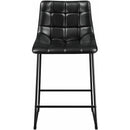 Elements International Seth 25" Distressed Black Counter Stool IMAGE 2