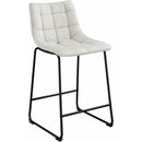 Elements International Seth 25" Linen White Counter Stool IMAGE 1
