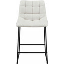 Elements International Seth 25" Linen White Counter Stool IMAGE 2