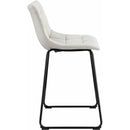 Elements International Seth 25" Linen White Counter Stool IMAGE 3
