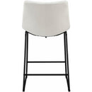 Elements International Seth 25" Linen White Counter Stool IMAGE 4