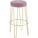 Elements International Cayman Gold Leg Bar Stool (D6238) in Broadway Blush IMAGE 1
