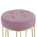 Elements International Cayman Gold Leg Bar Stool (D6238) in Broadway Blush IMAGE 3