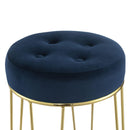 Elements International Cayman Gold Leg Bar Stool (D6238) in Broadway Navy IMAGE 3