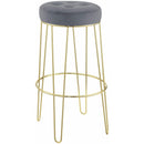 Elements International Cayman Gold Leg Bar Stool (D6238) in Broadway Gunmetal IMAGE 1
