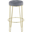 Elements International Cayman Gold Leg Bar Stool (D6238) in Broadway Gunmetal IMAGE 2