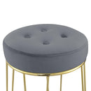 Elements International Cayman Gold Leg Bar Stool (D6238) in Broadway Gunmetal IMAGE 3