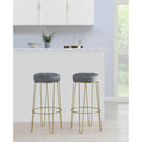 Elements International Cayman Gold Leg Bar Stool (D6238) in Broadway Gunmetal IMAGE 5