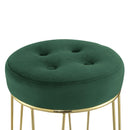 Elements International Cayman Gold Leg Bar Stool (D6238) in Broadway Emerald IMAGE 3