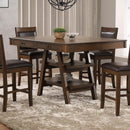 Coaster Furniture Dewey 115208 Rectangular 60-inch Counter Height Dining Table - Walnut IMAGE 6