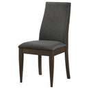 Coaster Furniture Wes 115272 Upholstered Dining Side Chair - Dark Walnut (Set of 2) IMAGE 3