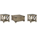 Signature Design by Ashley Aldwin T457T1 Coffee Table and 2 End Tables IMAGE 1