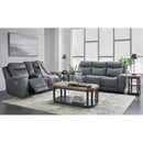 Signature Design by Ashley Mindanao U5950418 Power Reclining Loveseat with Console and Adjustable Headrest IMAGE 14