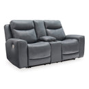 Signature Design by Ashley Mindanao U5950418 Power Reclining Loveseat with Console and Adjustable Headrest IMAGE 1