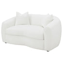 Coaster Furniture Isabella 509872 Faux Sheepskin Upholstered Loveseat - Natural IMAGE 3