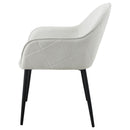 Coaster Furniture Emma 115592 Fabric Upholstered Dining Arm Chair - Fog Grey IMAGE 5