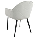 Coaster Furniture Emma 115592 Fabric Upholstered Dining Arm Chair - Fog Grey IMAGE 6