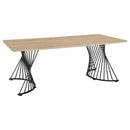 Coaster Furniture Altus 193531 80-inch Composite Wood Dining Table - Natural Oak IMAGE 1