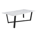 Coaster Furniture Mayer 193781 Rectangular 87-inch Faux Marble Dining Table - White IMAGE 1