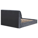 Coaster Furniture Laurel 306041KE Upholstered Eastern King Panel Bed - Dark Grey IMAGE 5