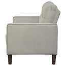 Coaster Furniture Bowen 506786 Upholstered Track Arm Tufted Loveseat - Beige IMAGE 4