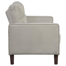 Coaster Furniture Bowen 506786 Upholstered Track Arm Tufted Loveseat - Beige IMAGE 7