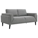 Coaster Furniture Rilynn 509525 Upholstered Track Arm Loveseat - Grey IMAGE 1