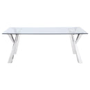 Coaster Furniture Alaia Dining Table with Glass Top 190711 IMAGE 2