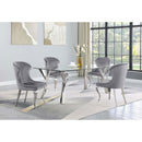 Coaster Furniture Alaia 190711 Rectangular 79-inch Glass Top Dining Table - Chrome IMAGE 6