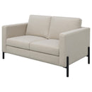 Coaster Furniture Tilly 509902 Upholstered Track Arm Loveseat - Oatmeal IMAGE 4