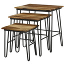 Coaster Furniture Nayeli 935981 3-piece Solid Sheesham Wood Nesting Tables - Natural IMAGE 4