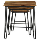 Coaster Furniture Nayeli 935981 3-piece Solid Sheesham Wood Nesting Tables - Natural IMAGE 6