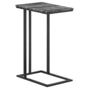 Coaster Furniture Vicente 936034 Marble Top C-Shaped Sofa Side Table - Grey IMAGE 1