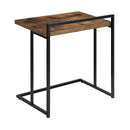 Coaster Furniture Dani 936122 Rectangular C-Shaped Sofa Side Table - Rustic Nutmeg IMAGE 3