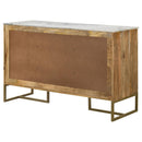 Coaster Furniture Keaton 951138 3-door Marble Top Herringbone Accent Cabinet - Natural IMAGE 8
