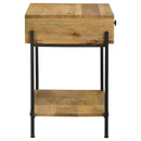 Coaster Furniture Declan 959556 1-Drawer Wood Accent Side Table - Natural Mango IMAGE 8