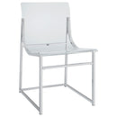 Coaster Furniture Adino 121182 Acrylic Dining Side Chair - Chrome (Set of 2) IMAGE 1