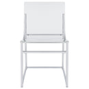 Coaster Furniture Adino 121182 Acrylic Dining Side Chair - Chrome (Set of 2) IMAGE 4