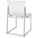 Coaster Furniture Adino 121182 Acrylic Dining Side Chair - Chrome (Set of 2) IMAGE 9