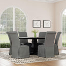 Coaster Furniture Shawna 100749 Upholstered Skirted Side Chair - Light Grey IMAGE 12