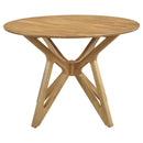 Coaster Furniture Elowen 108440 Round 42-inch Solid Wood Dining Table - Light Walnut IMAGE 3