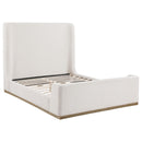Coaster Furniture Nala 302046Q Upholstered Queen Sleigh Bed - Cream IMAGE 3