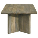 Coaster Furniture Andando 708498 Rectangular Solid Wood Coffee Table - Mango Brown IMAGE 3