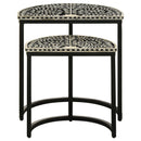 Coaster Furniture Zakiya 930195 2-piece Demilune Nesting Table Set - Black and White IMAGE 4