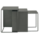Coaster Furniture Imez 930250 3-piece Rectangular Metal Nesting Table Set - Grey IMAGE 5