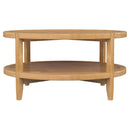 Coaster Furniture Camillo 709698 Round Solid Wood Coffee Table - Maple Brown IMAGE 5