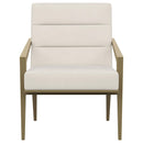 Coaster Furniture Kirra 903143 Upholstered Metal Arm Accent Chair - Cream IMAGE 2