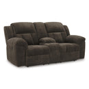 Signature Design by Ashley Frohn 3740794 Double Reclining Loveseat with Console IMAGE 1
